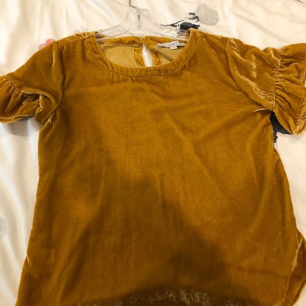 Velvet Yellow Top